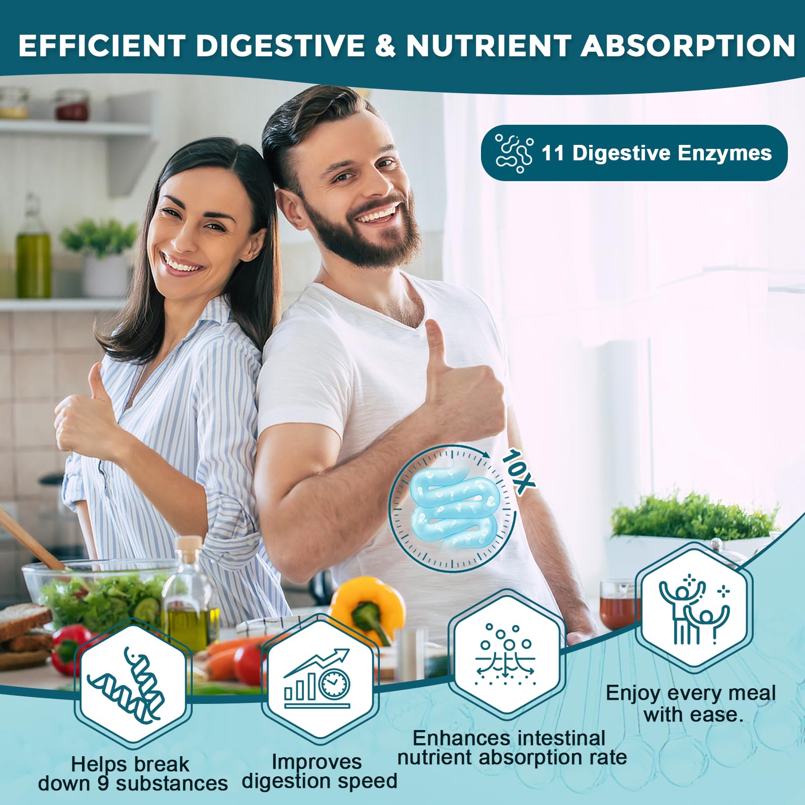 DRFOSTER Probiotics capsules with digestive enzymes for better digestion.