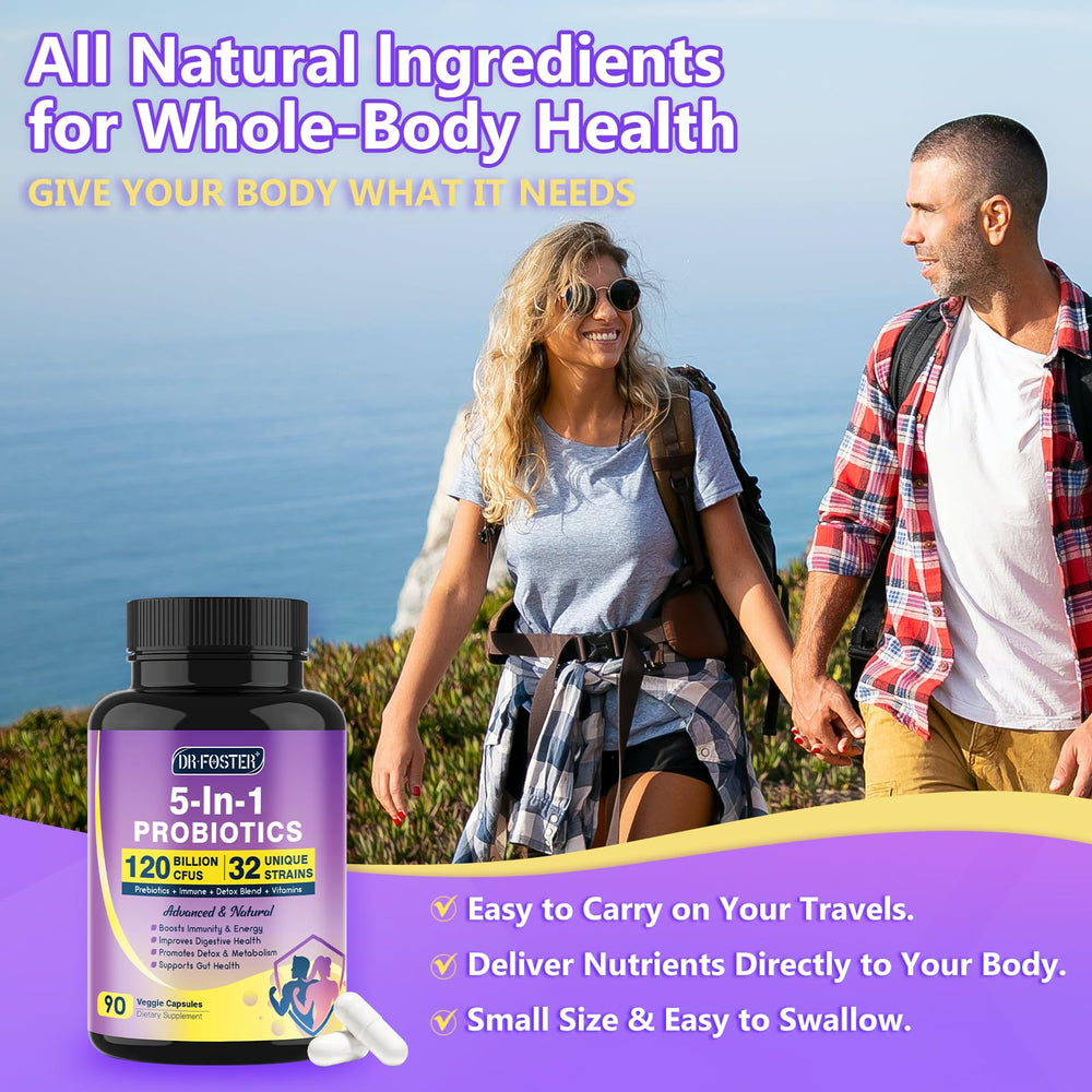 DRFOSTER on-the-go packaging showcasing easy daily dosing routine.