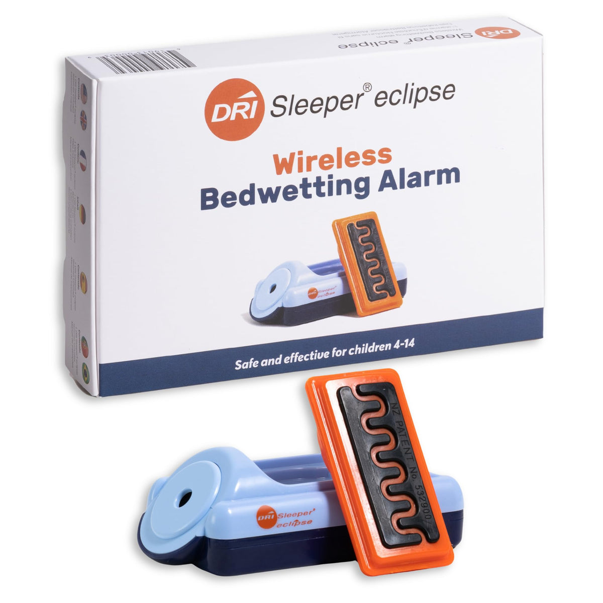 DRI Sleeper Eclipse sensor attached to underwear for discreet night monitoring.