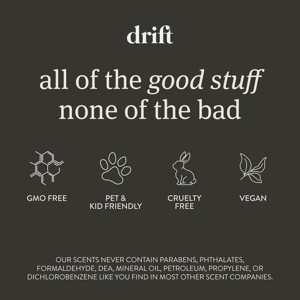 Drift teak scented candle adds cozy ambiance to living spaces.