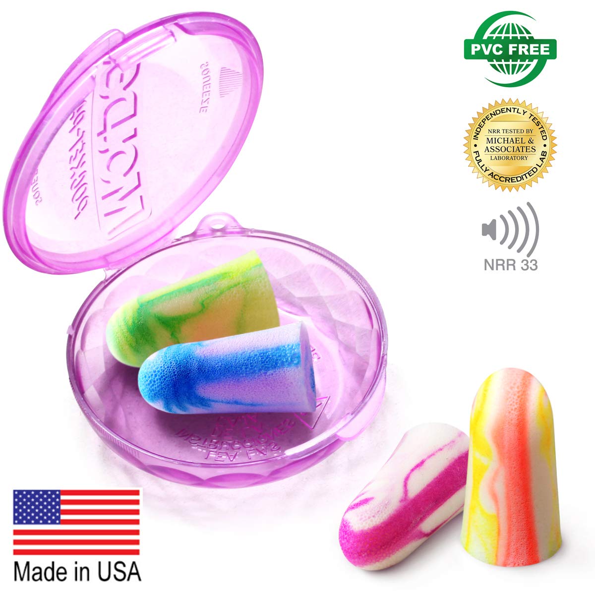 Close-up of Moldex Softies earplugs showing soft foam and comfort