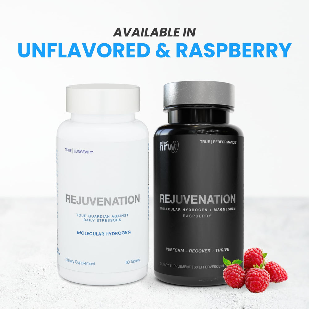 DRINK HRW Rejuvenation packaging on shelf highlights safety and quality.