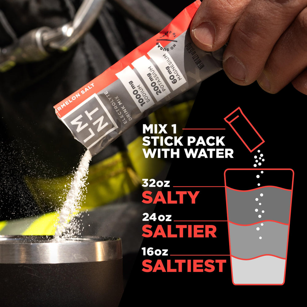 LMNT Watermelon Salt label close-up with minerals per serving