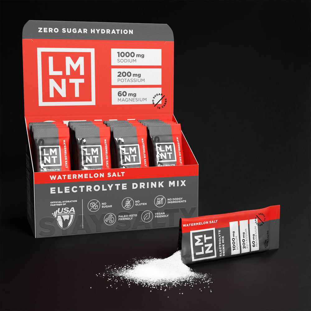 LMNT Watermelon Salt stick pack ready to mix for hydration