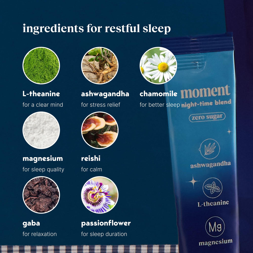 Moment Sleep Powder with chamomile and passionflower for relaxation