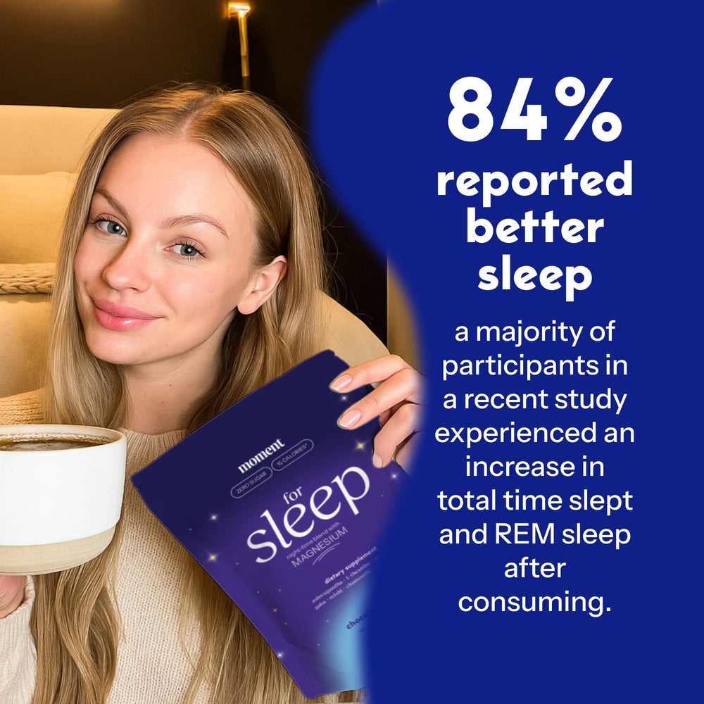 Moment Sleep Powder featuring magnesium and GABA for restful moments