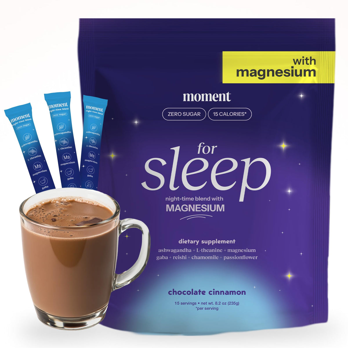 Drink Your Meditation Moment Sleep Powder tub front for a soothing bedtime ritual