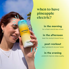 Moment Pineapple electrolyte ingredients label with magnesium, potassium, and sodium.