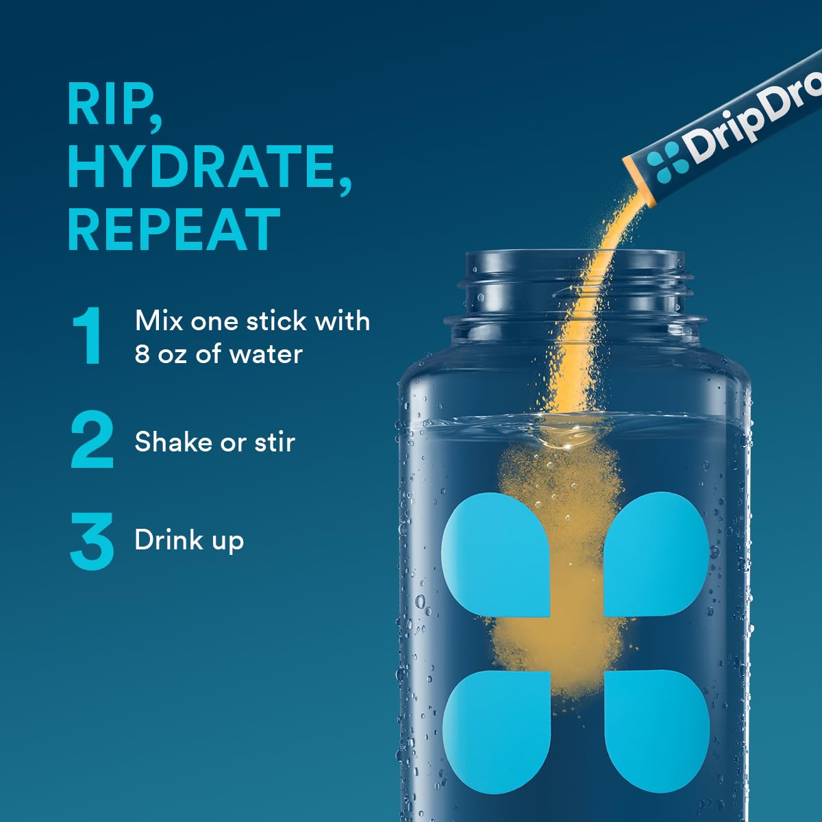 DripDrop brand Mayo Clinic award badge indicating trusted hydration option