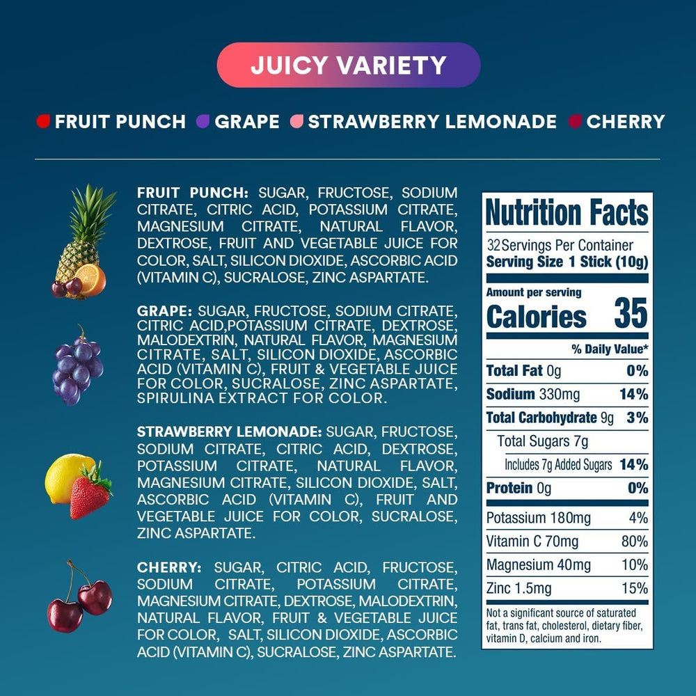 DripDrop non-GMO gluten-free vegan badge on packaging information graphic
