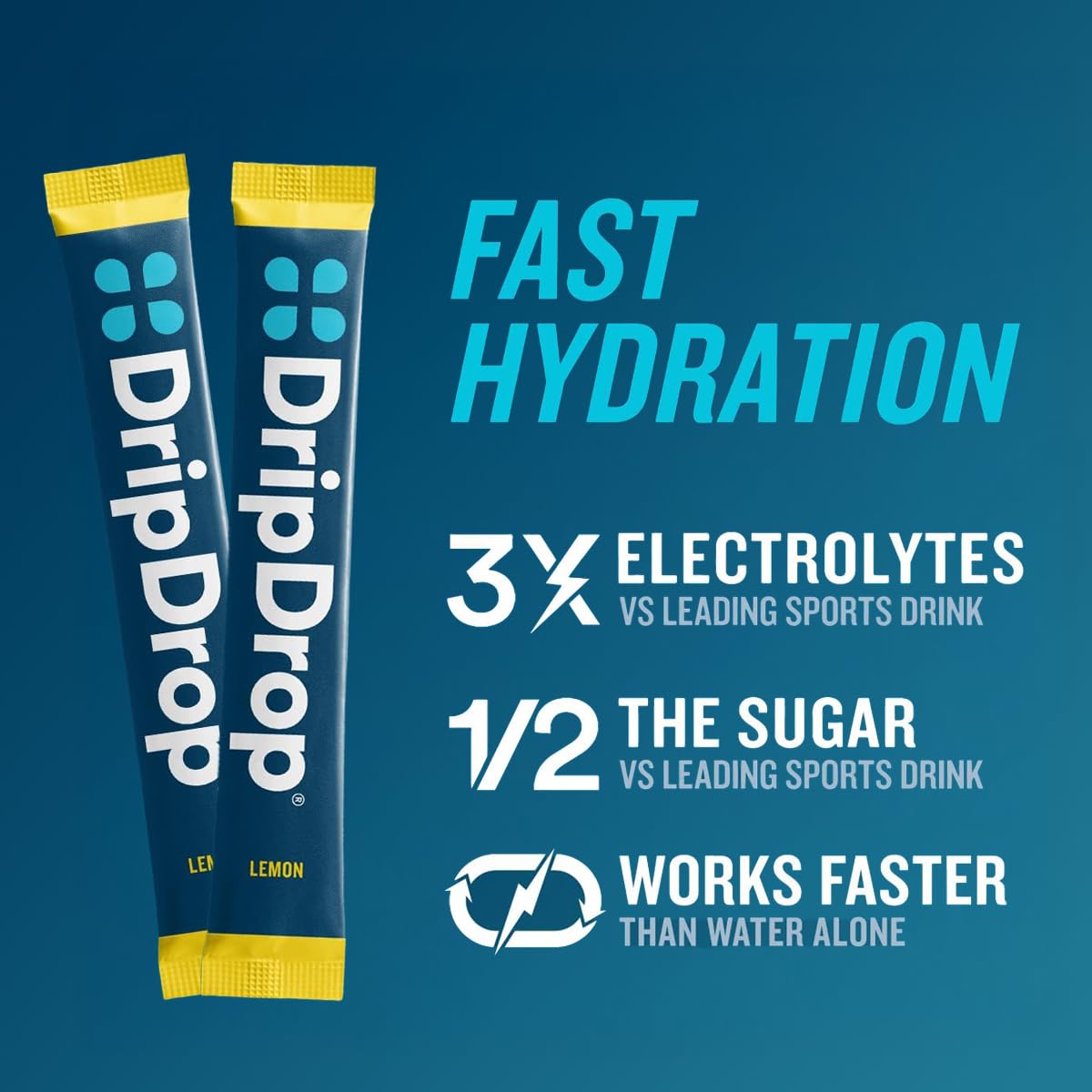 DripDrop sport hydration packet supports electrolytes during exercise