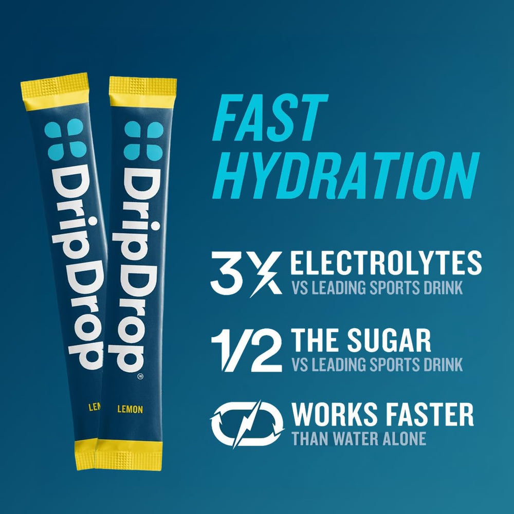 DripDrop sport hydration packet supports electrolytes during exercise