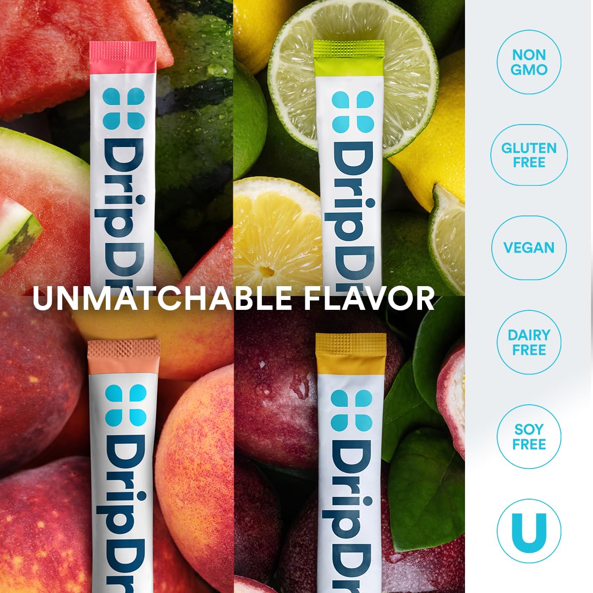 DripDrop athlete-use packets for performance-friendly hydration after workouts