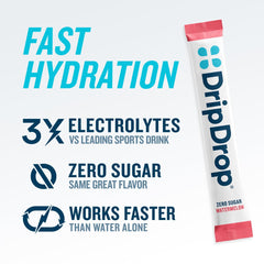 DripDrop sugar-free hydration watermelon pack ideal for refreshing workouts and zero sugar hydration