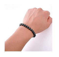 Dr Kao 8mm black glossy beads close-up highlighting premium finish for daily wear.
