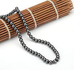 Drkao hematite necklace magnetic clasp for easy on and off.