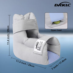 DRKLC heel protector cushion with adjustable straps for secure fit