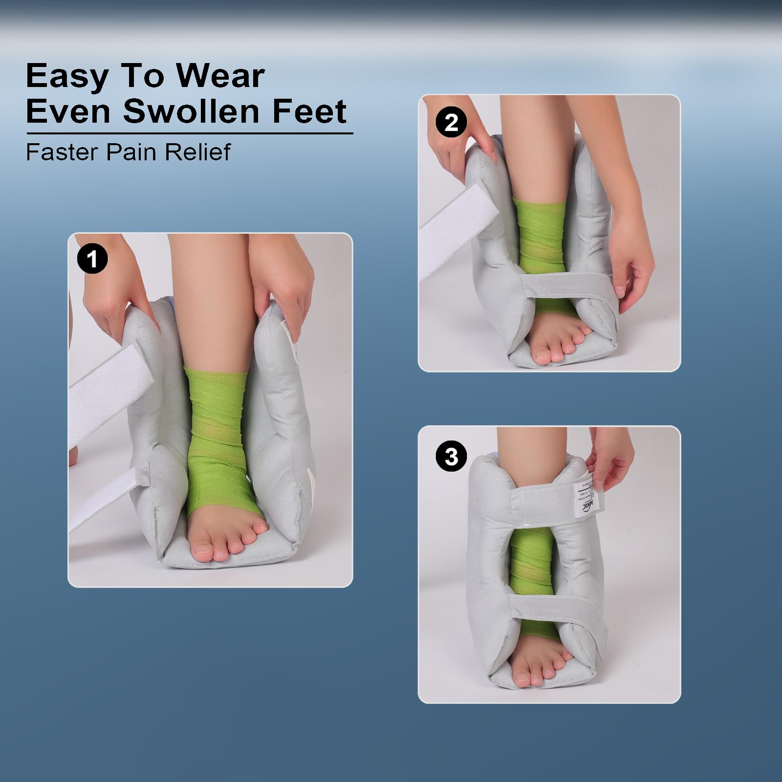 DRKLC heel protector cushion in use, ideal for bed rest and bedridden care