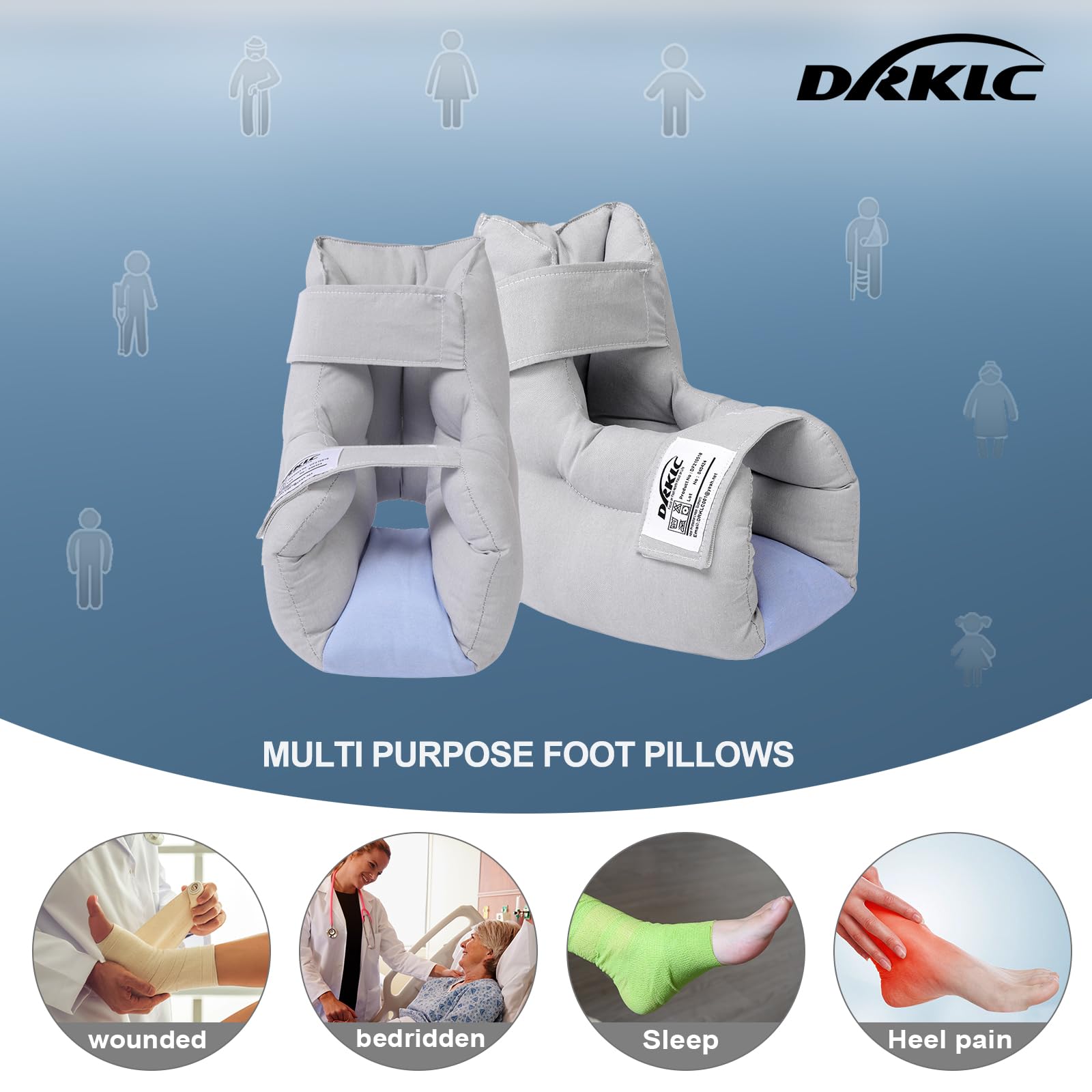 DRKLC heel protector cushion machine washable for easy cleaning