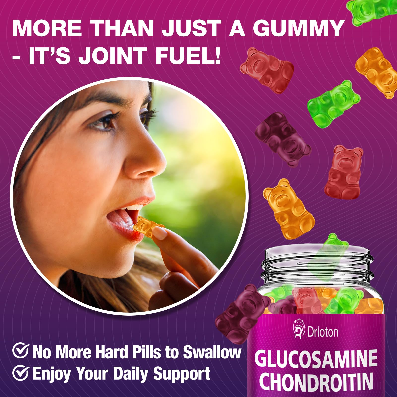 Drloton gummies at a desk highlight convenient wellness for office workers.