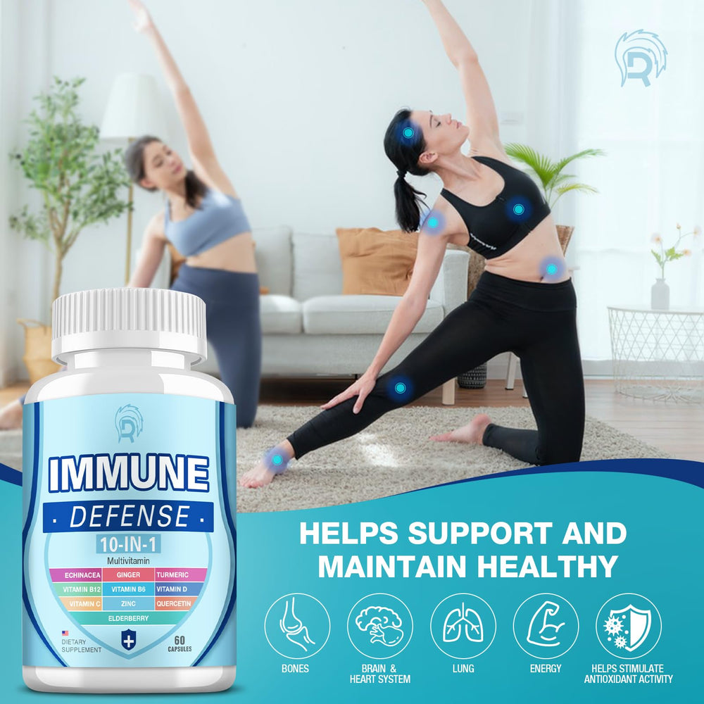 Drloton Immune Support capsules arranged to highlight daily immune balance.
