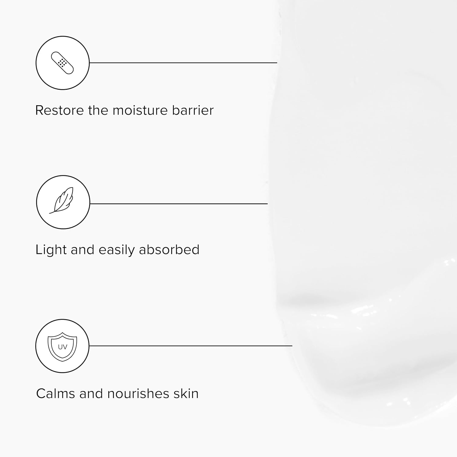 DRMTLGY Soothe and Recovery Cream jar back with ingredient details for barrier support.