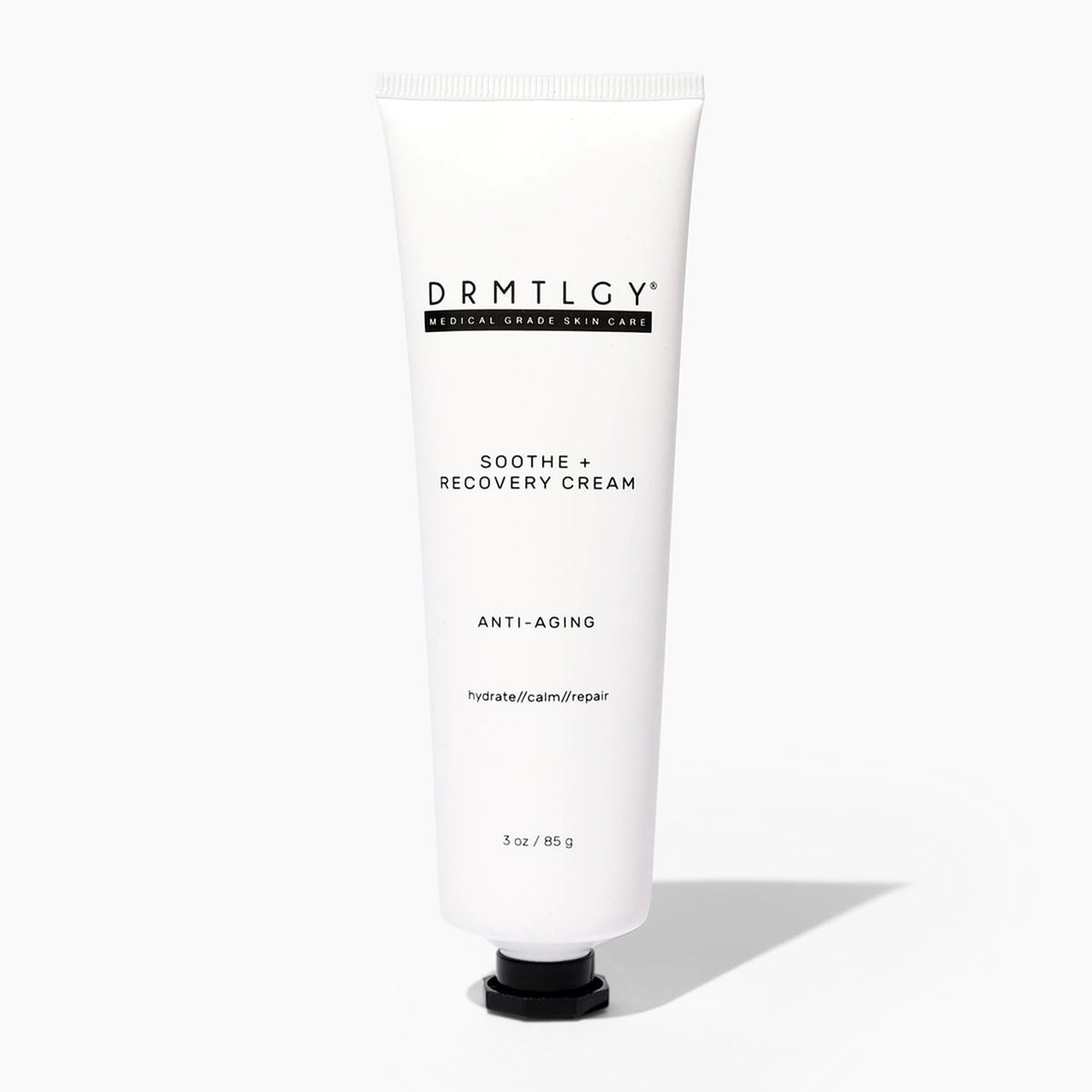 DRMTLGY Soothe and Recovery Cream jar front view, fragrance-free daily moisturizer.