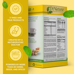 DrNatura Colonix psyllium husk powder ready to mix for regularity.