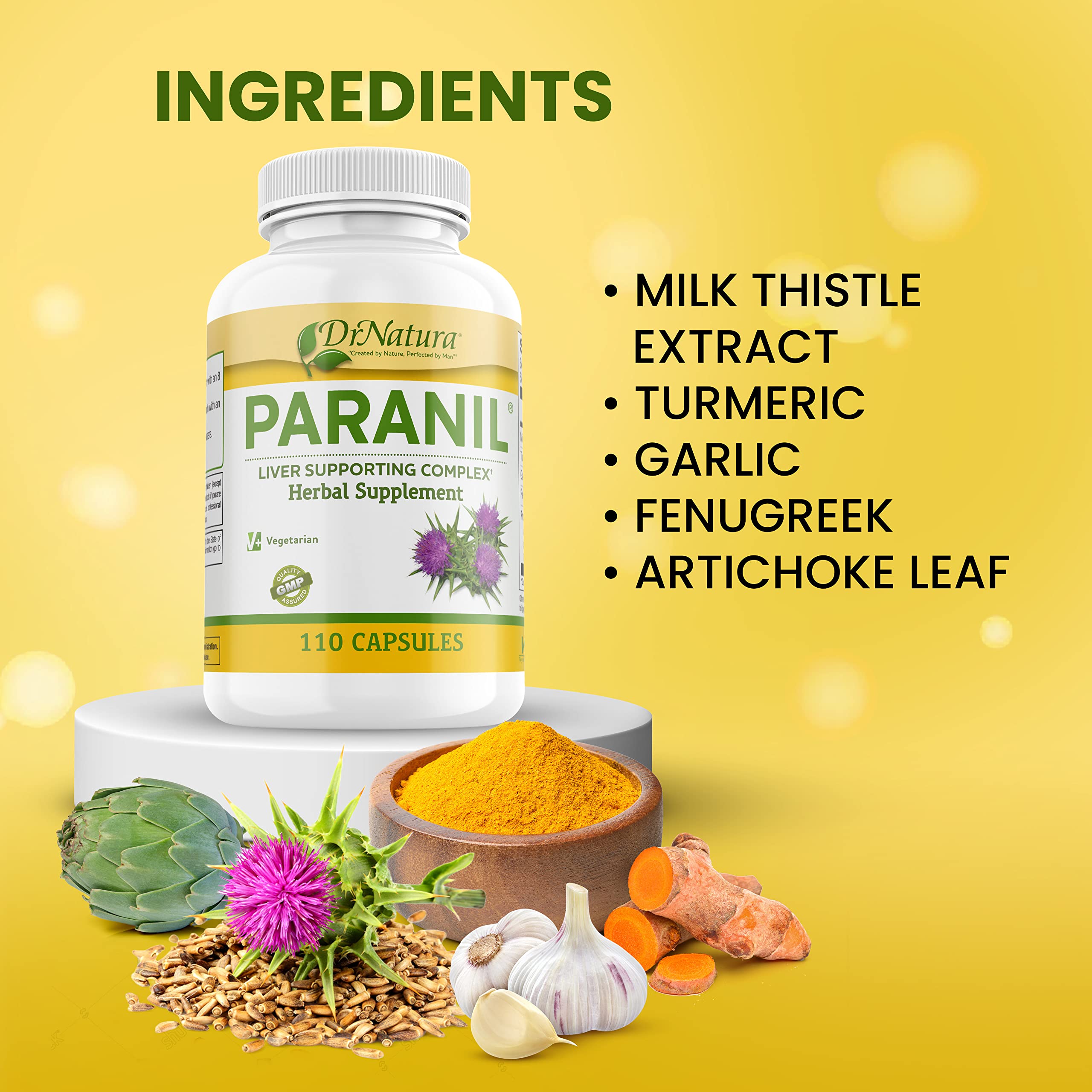 DrNatura Paranil packaging box illustrating bottle contents and bottle count.