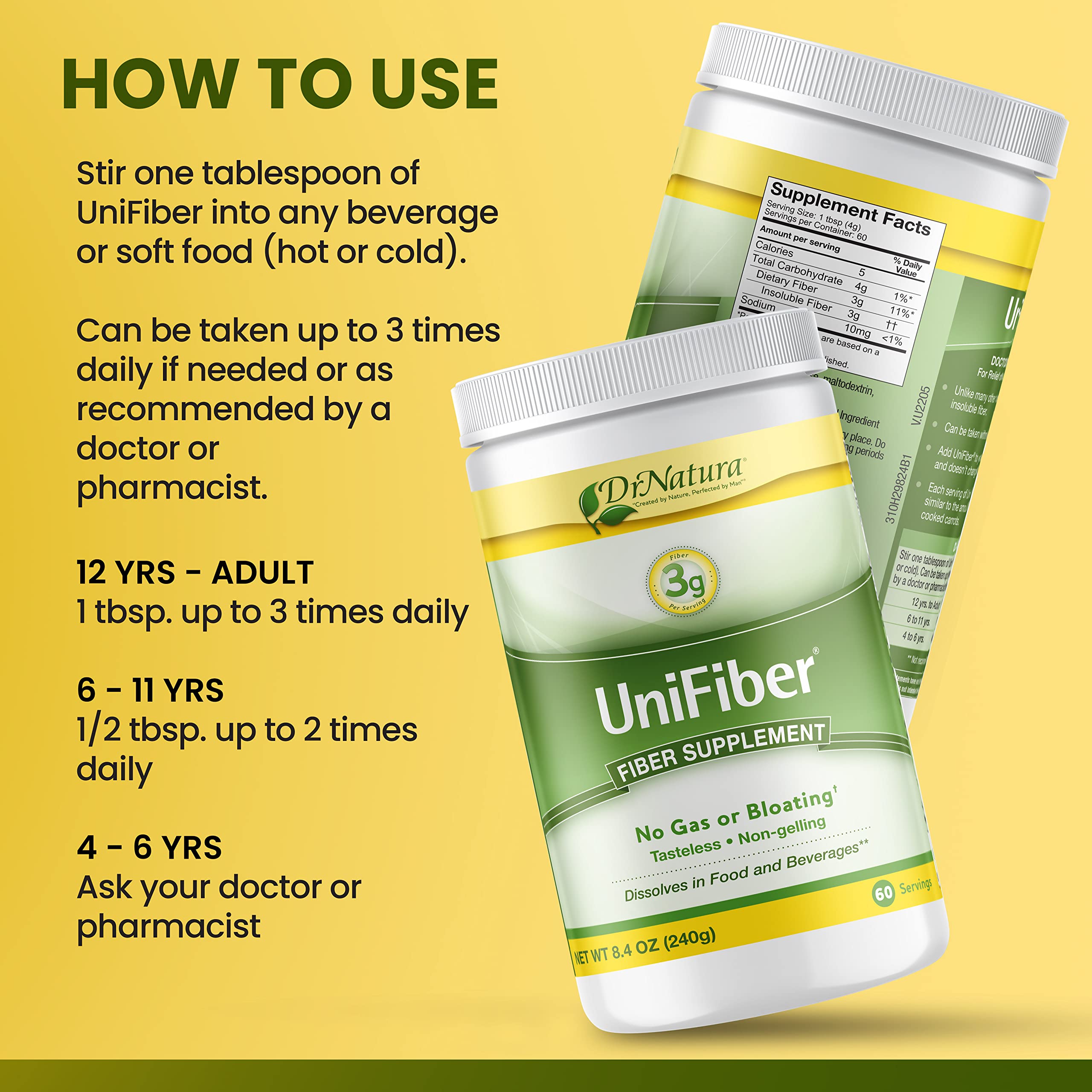DrNatura Unifiber graphic illustrating digestive health support in a subtle, informative way.