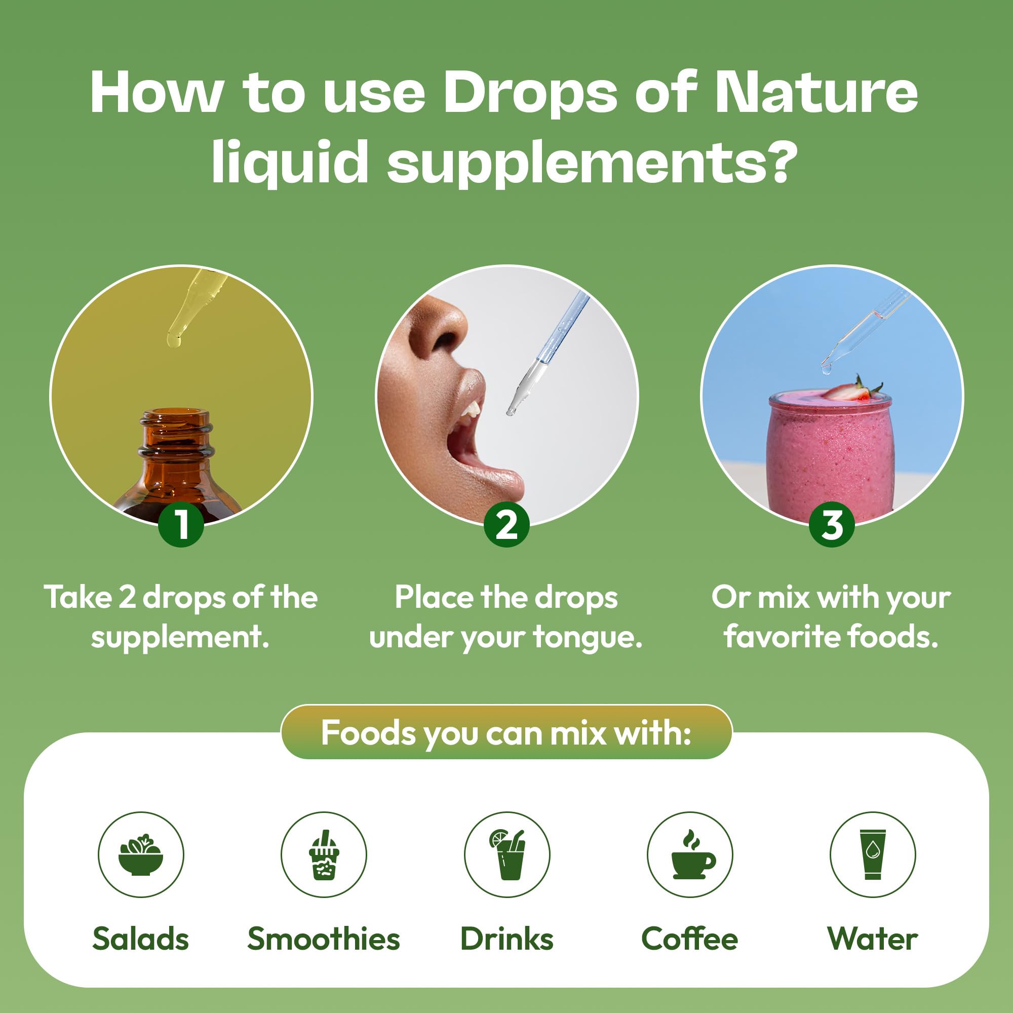 Drops Of Nature choline daily-dose bottle inviting consistent use for wellness.