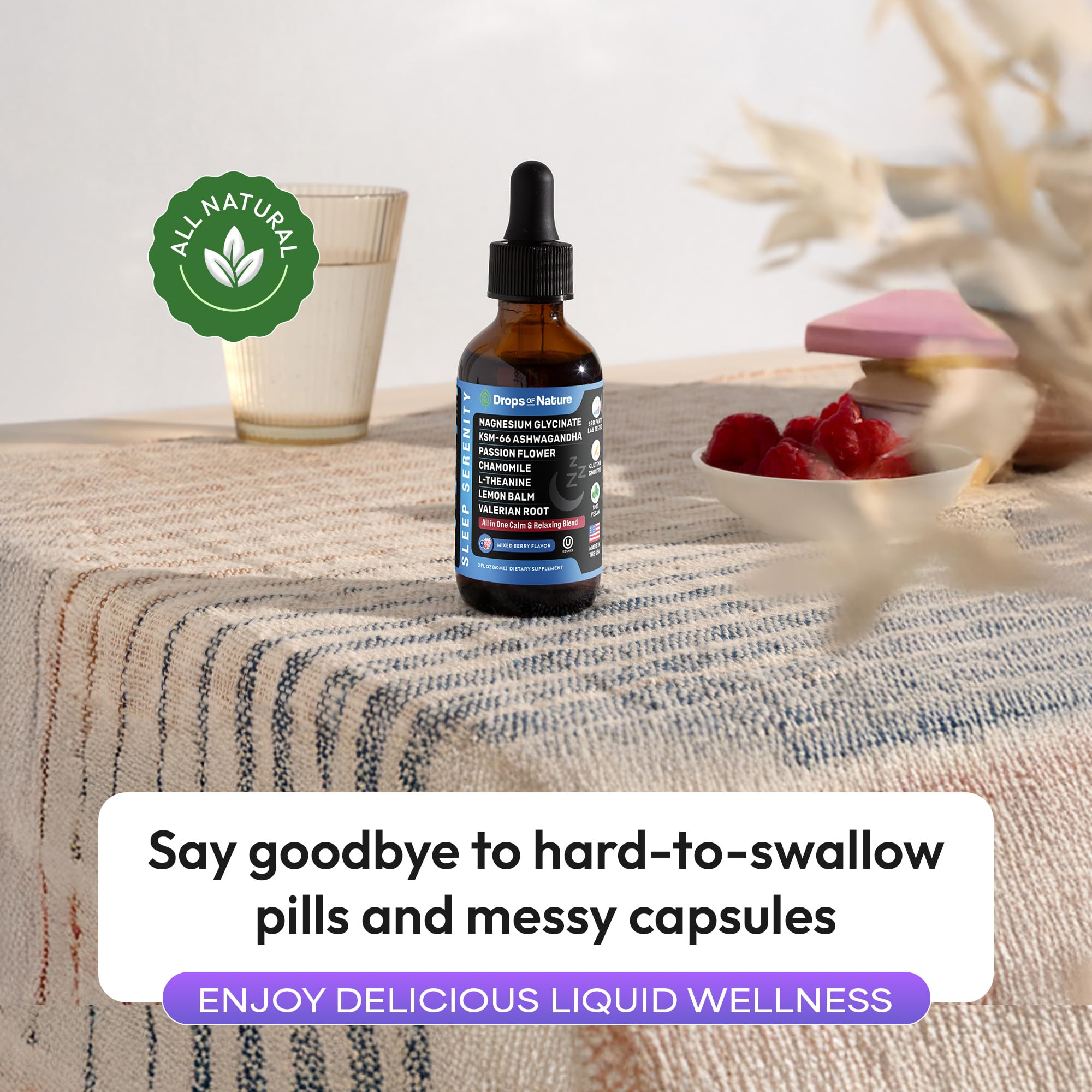 Liquid drops with fast absorption compared to capsules.