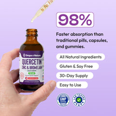 Drops Of Nature mixed-berry flavor drops bottle highlighting tasty immune support.