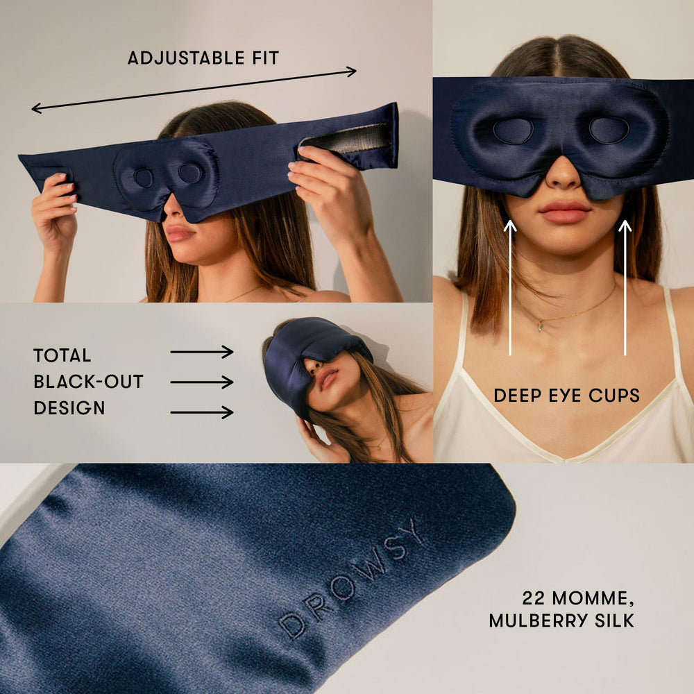 Compact, travel-ready silk sleep mask suitable for on-the-go rest