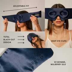 Compact, travel-ready silk sleep mask suitable for on-the-go rest