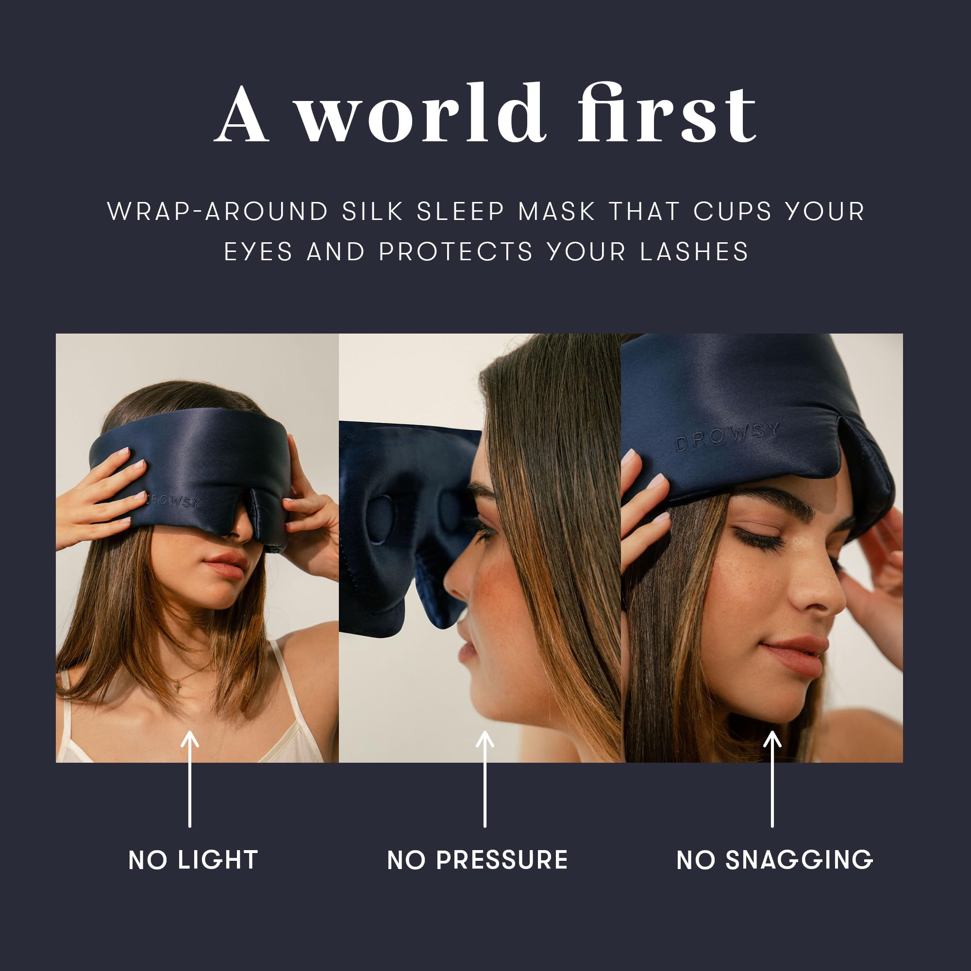 DROWSY award-winning silk sleep mask trusted by editors