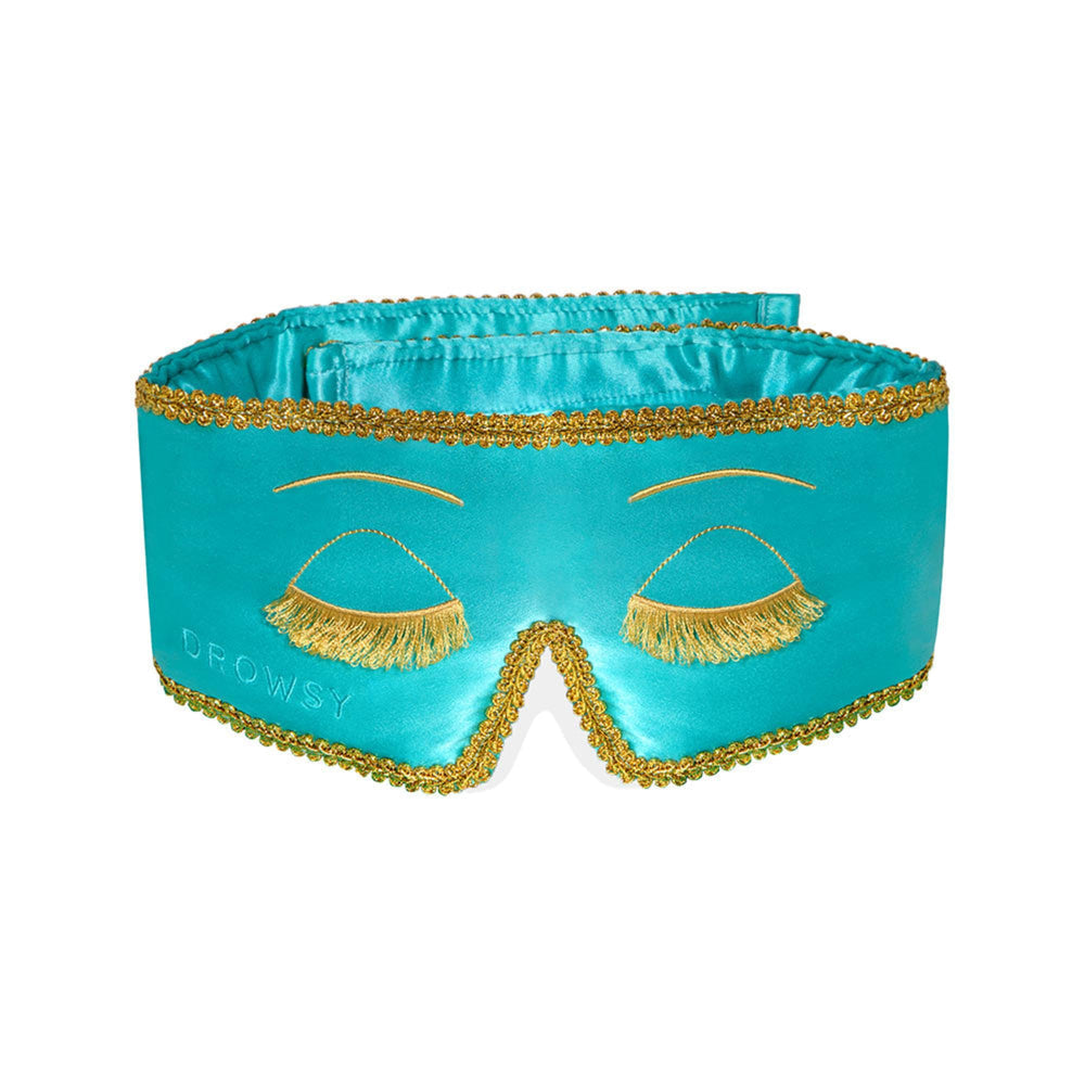 Drowsy silk mask plush padding delivers all-night comfort.