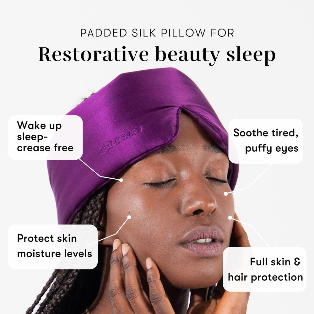 Drowsy Silk Sleep Mask 22 Momme Mulberry silk for breathable, cool nights
