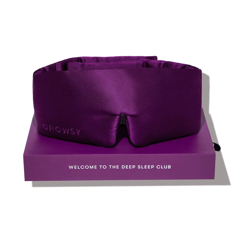 Drowsy Silk Sleep Mask face-hugging design blocks light for deep rest