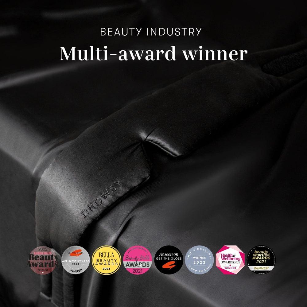 Drowsy Silk Sleep Mask makes a luxurious gift for self care and beauty routines
