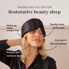 Drowsy Silk Sleep Mask total darkness with built in blackout liner for uninterrupted sleep