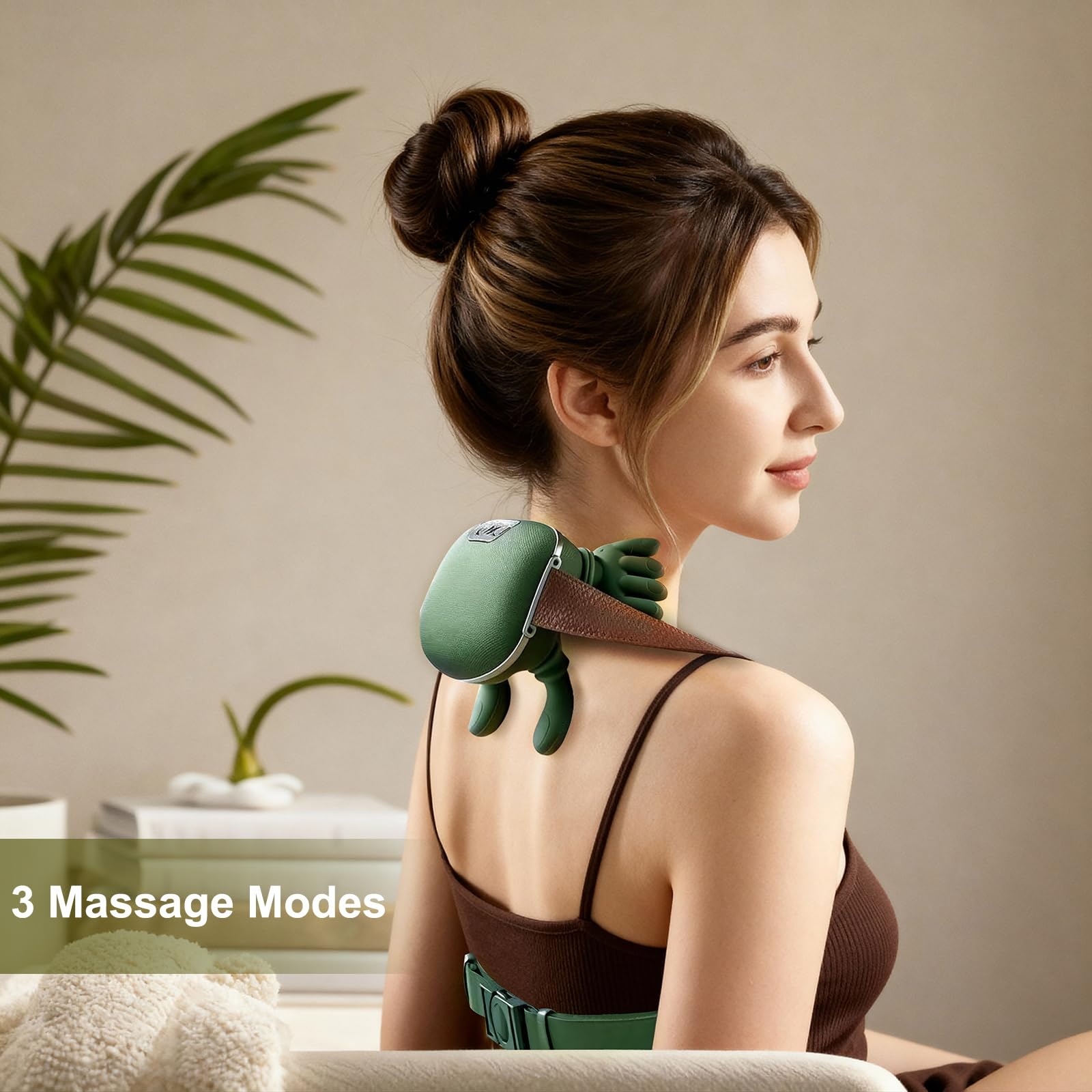 DrVibro 4D hand-design massager targets neck and shoulders.