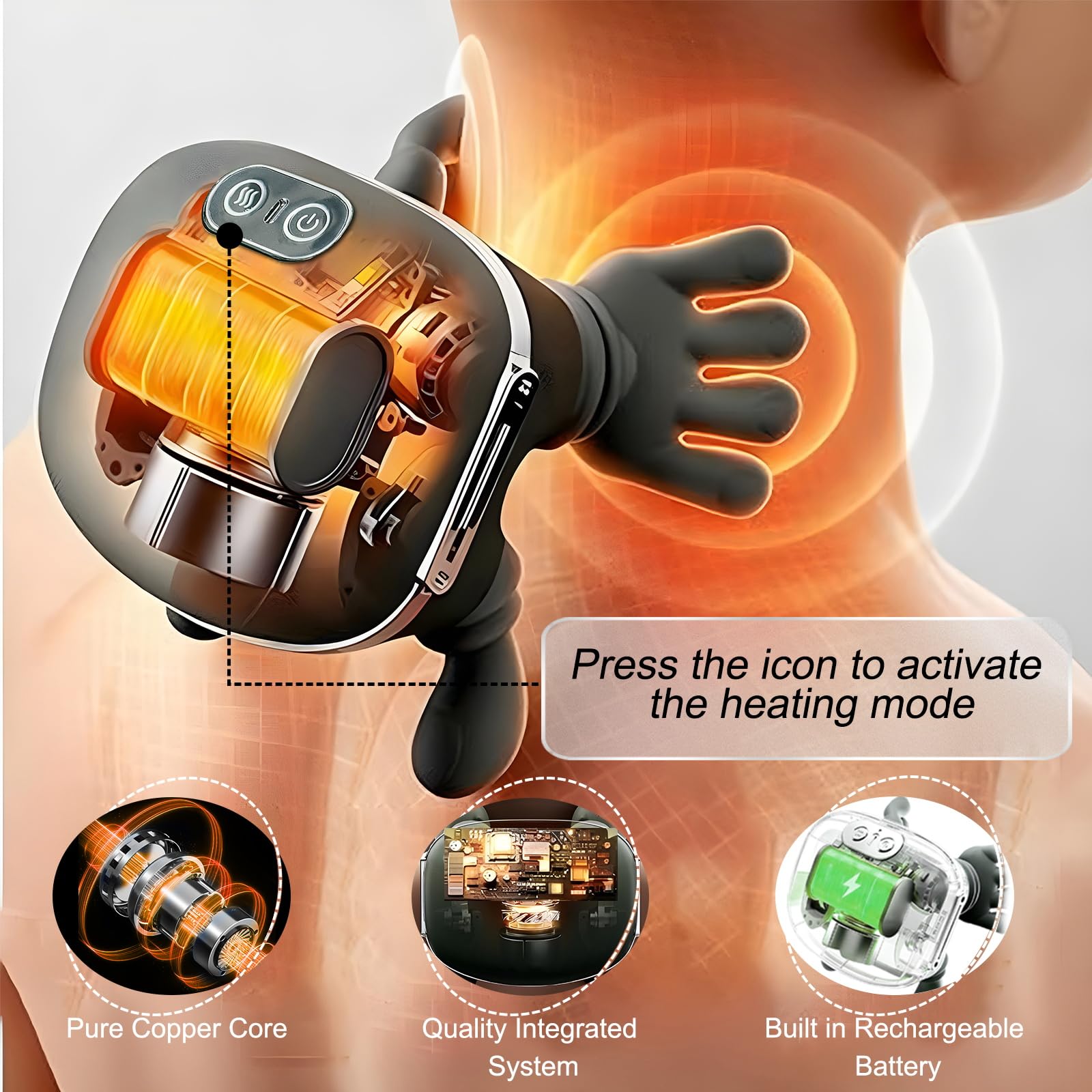 Portable cordless design for use at home, office, or travel.