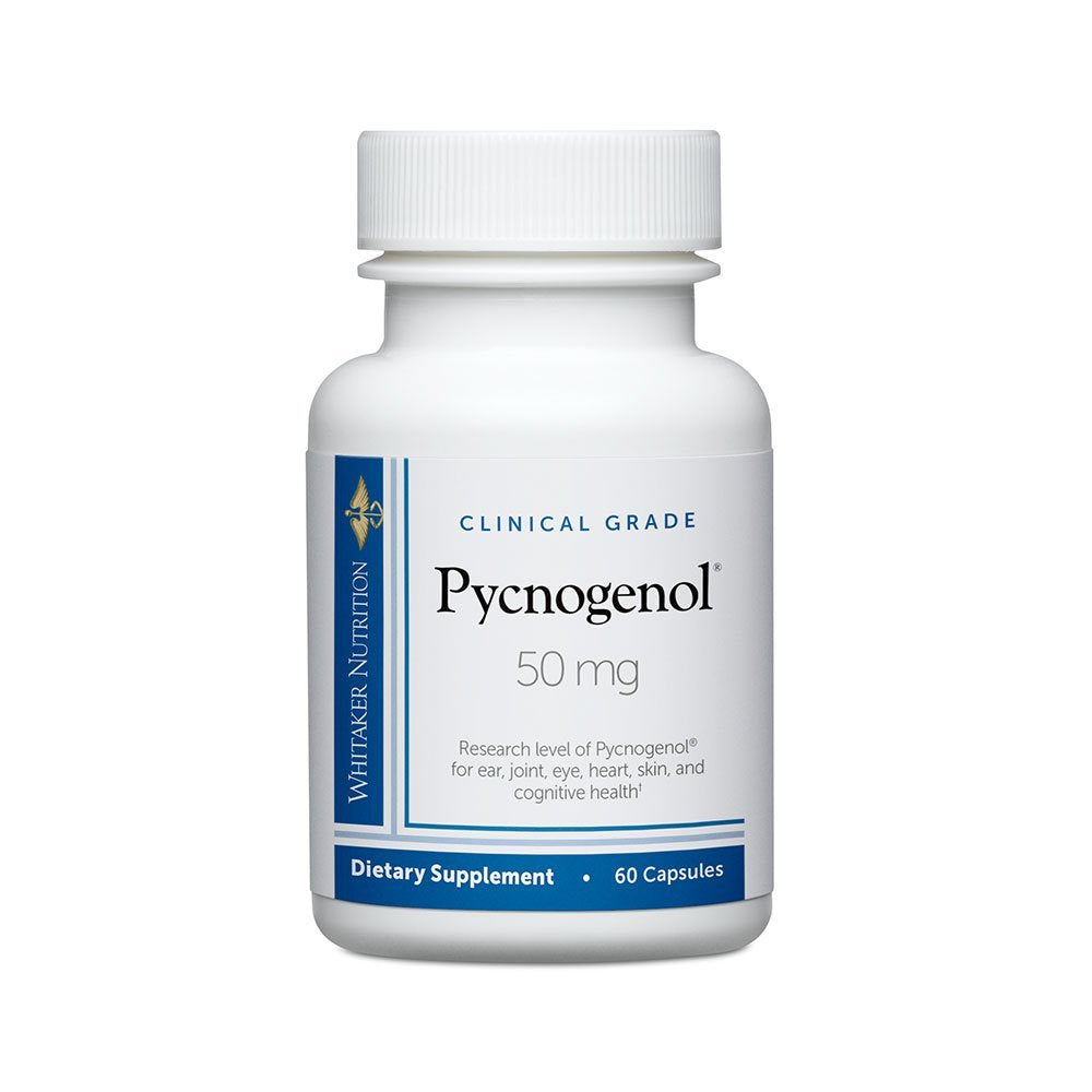 DR.WHITAKER Pycnogenol 50 mg bottle shown for daily antioxidant support