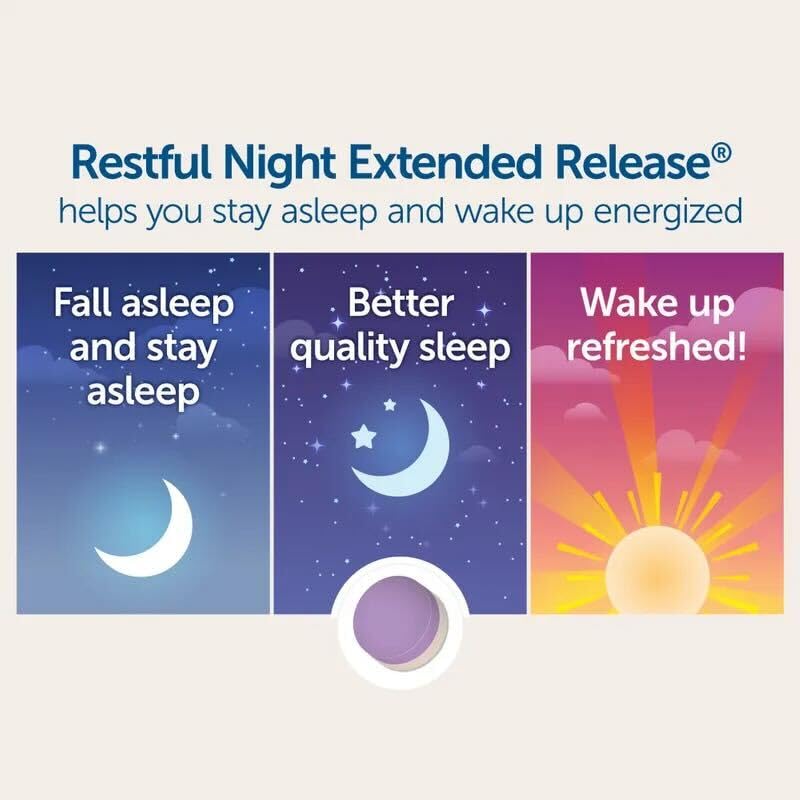 DR.WHITAKER Restful Night 8-hour sleep cycle coverage graphic