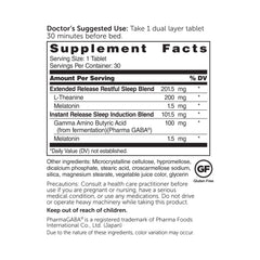 DR.WHITAKER Restful Night melatonin tablet close-up for smoother sleep onset