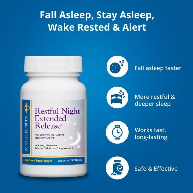DR.WHITAKER Restful Night nightly routine image suggesting consistent sleep ritual