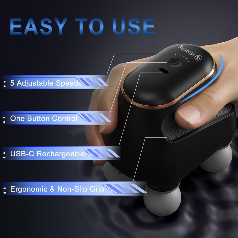 DS SAVORING 4 Head Massage Gun packaging box and contents display