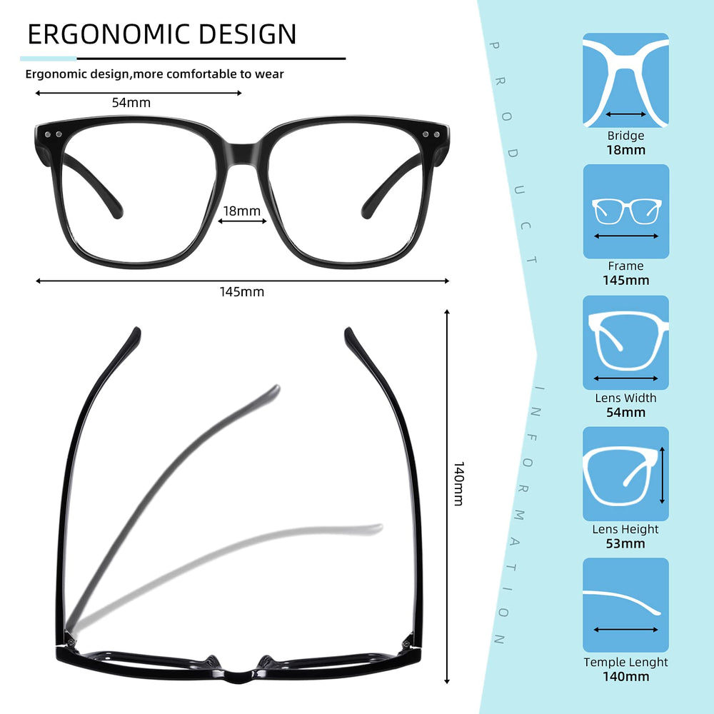 DTIUGUTAE oversized square frame offering outfits and eye comfort