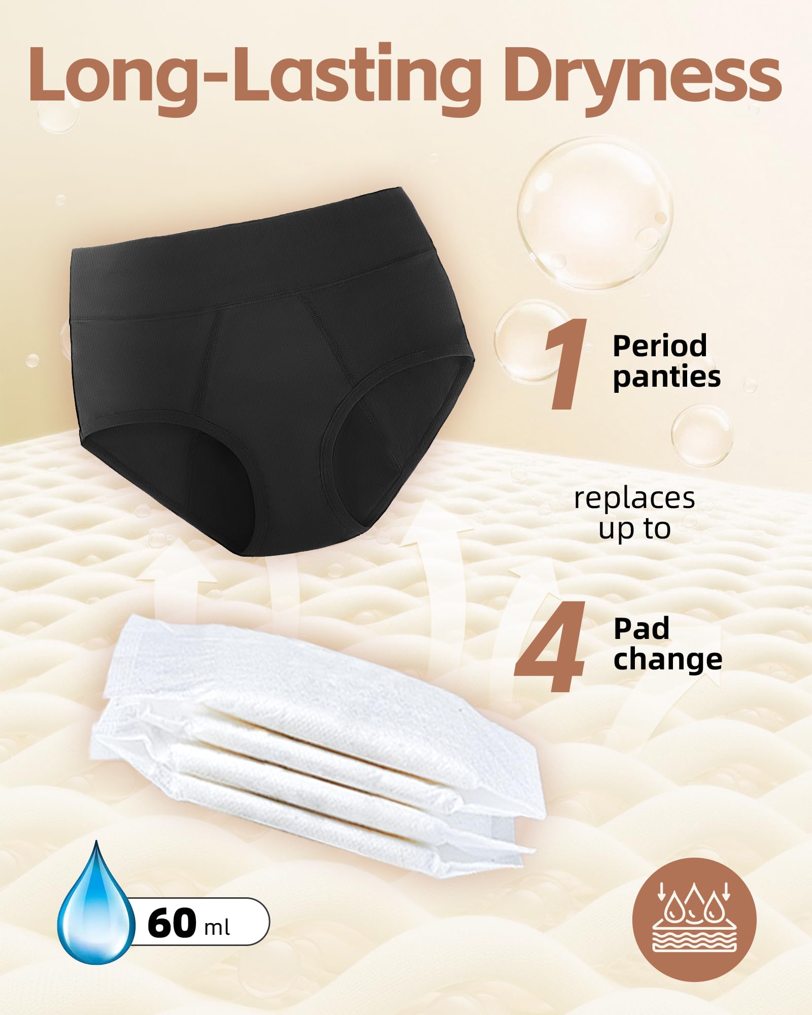 Dtuomo incontinence underwear featuring breathable cotton lining for cool comfort during workouts